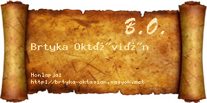 Brtyka Oktávián névjegykártya